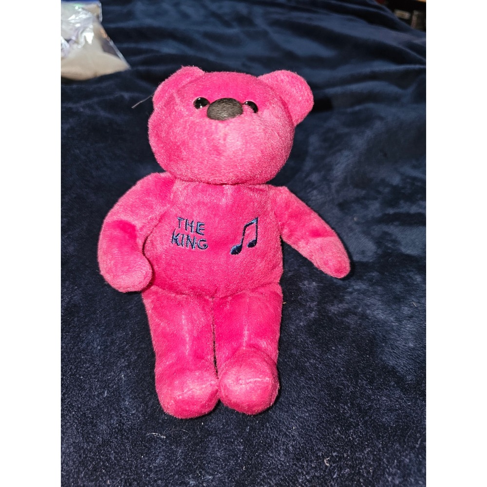 Elvis-A-Rama Museum The King Pink Teddy Bear Plush Musical Note Magenta Collect